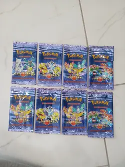 2002 Pokemon Wizards TCG - LEGENDARY COLLECTION - Empty Booster Packs - 8 Opened - Image 1