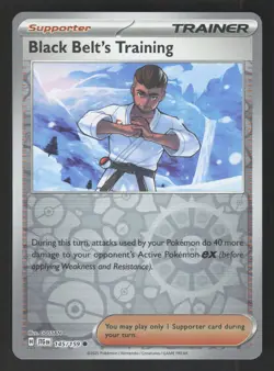 Black Belt's Training 145/159 Reverse Holo Pokemon SV09: Journey Together - Image 1