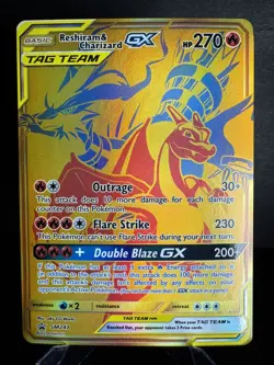 Reshiram & Charizard GX Tag Team SM247 Black Star Promo Pokemon - NM - Image 1
