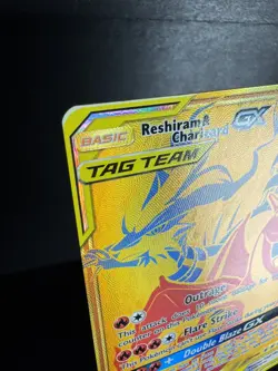 Reshiram & Charizard GX Tag Team SM247 Black Star Promo Pokemon - NM - Image 2