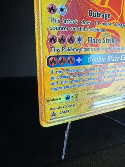 Reshiram & Charizard GX Tag Team SM247 Black Star Promo Pokemon - NM - Image 4