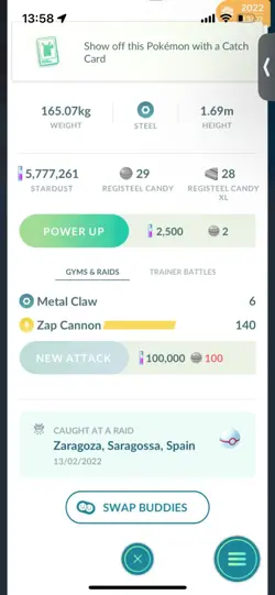 Pokemon Go Legendary Registeel ( Normal ) ( Reduced) - Image 2