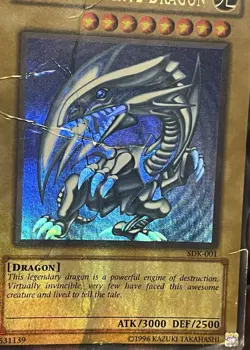 Yugioh Blue-Eyes White Dragon SDK-001 Ultra Rare Lot of 5 Unlimited DMG - Image 4