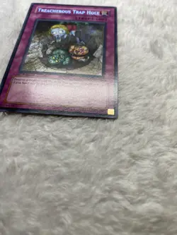 YuGiOh Secret Rare Treacherous Trap Hole 1st Edition CSOC-EN089 MP - Image 2