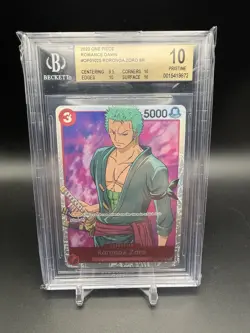2022 ONE PIECE OP01-ROMANCE DAWN #025 RORONOA ZORO BGS 10 - Image 1