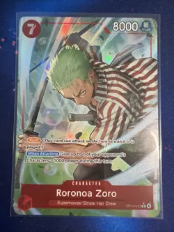 One Piece TCG OP14-015 Roronoa Zoro AA Alt Art Card Game CCG ENGLISH - Image 1