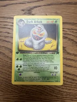 Dark Arbok 19/82 Rare Team Rocket 1st Edition Regular Pokemon TCG Card - Image 1
