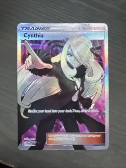 Pokemon TCG Cynthia Full Art Ultra Prism Trainer Card 148/156 Rare Holo - Image 1