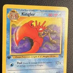 1st Edition Kingler 38/62 Fossil Set - Uncommon Pokemon Card TCG WOTC LP - Image 5