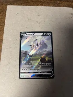 Pokemon TCG Arceus v SWSH204 Black Star Promo Card NM Condition - Image 1