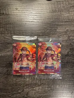 X2 Monkey.D.Luffy ST10-006 One Piece Promo Card Sealed! (Treasure Booster Set) - Image 1