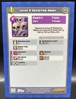 2018 Topps Clash Royale Skeleton Army #11 Epic Foil Collectible Trading Card - Image 2