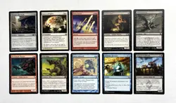 132 MTG MAGIC THE GATHERING 10 CARD MIXED LOT RARE GOLD UNCOMMON SILVER ♨ - Image 1