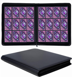 12 Pocket 720 Pockets Trading Card Binder, Ringless Side Loading Card Holder Alb - Image 1