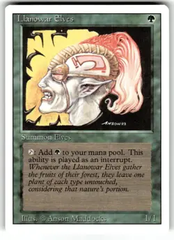 Revised Edition Magic: The Gathering Llanowar Elves MTG NM - Image 1