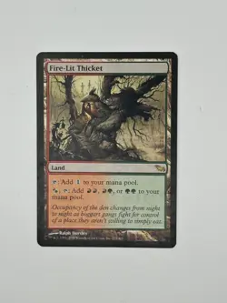 Magic the Gathering Fire-Lit Thicket - Rare Land - Shadowmoor 2008 - LP/MP - Image 1