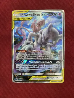 Pokemon TCG Mewtwo and Mew GX Sun Moon SM191 - Image 1