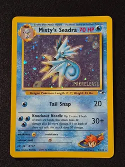 Misty's Seadra (Prerelease, #009/132) - Holofoil WOTC Promo Pokemon TCG - Image 1