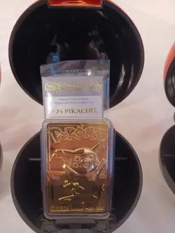POKEMON 1999 BURGER KING LIMITED EDITION 23K GOLD PLATED CHARIZARD PIKACHU... - Image 3