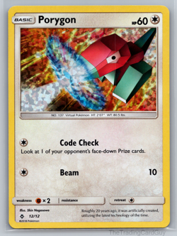 Porygon - 12/12 012/012 2018 McDonald's Promos 2018 Pokemon TCG LP 001 - Image 1