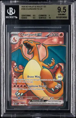 2023 POKEMON SCARLET & VIOLET 151 #183 CHARIZARD EX BGS 9.5 - Image 1
