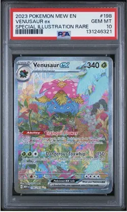 2023 Pokemon 151 Venusaur ex 198/165 Special Illustration Rare PSA 10 - Image 1