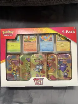 Pokemon Scarlet & Violet 151 Mini Tins 5 Pack Sealed Costco Bundle Box - Image 1