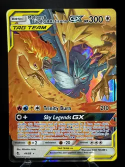 Moltres & Zapdos & Articuno GX 44/68 Hidden Fates Pokemon Holo NM - Image 1