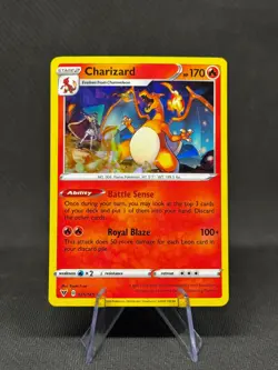 Charizard - Cracked Ice Holo - 025/185 - SWSH Vivid Voltage - NM - Pokemon TCG - Image 1