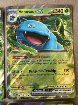 Venusaur ex 003/165 LOT of 4x Pokemon MEW 151 NM - Image 3