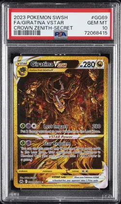 2023 POKEMON SWORD & SHIELD CROWN ZENITH SECRET FULL ART/GIRATINA VSTAR PSA 10 - Image 1