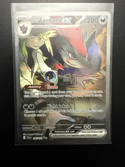 Pokemon 2025 Journey Together N’s Zoroark EX #185/159 SIR NM - Image 1