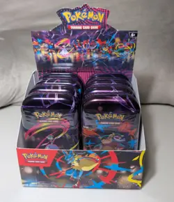 x8 Pokemon TCG: Mega Heroes Mini Tin in display box - Image 1