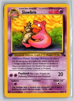 Pokemon TCG - Slowbro - Fossil Series 43/62 - 1st Edition - LP - Image 1