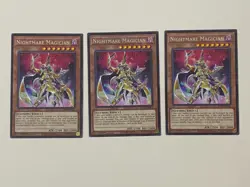Yugioh Nightmare Magician x 3 - 1st Edition Rare NM - Plus Free Holo - Image 1