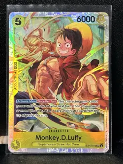 One Piece Monkey D Luffy ST13-015 SR Three Brothers Bond English - Image 1