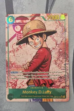 Monkey D Luffy SEC Alt Art OP13-118 Carrying On His Will One Piece TCG - Image 1