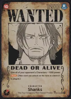 One Piece TCG Shanks OP09-004 SP Emperors in the New World Wanted Poster - Image 1