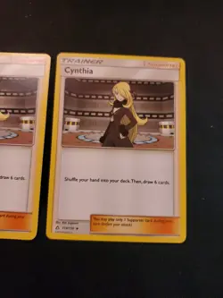 2x Cynthia 119/156 Trainer Pokemon TCG Card Ultra Prism Near Mint See Pics - Image 3