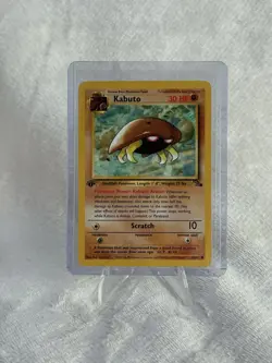 Pokemon TCG Kabuto Fossil 1st Edition Common Card 50/62 MP - Image 1