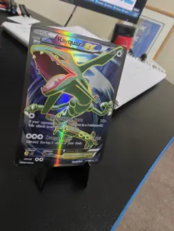 2015 Pokemon Rayquaza Ex 104/108 Fan Art Holographic Card - Image 2