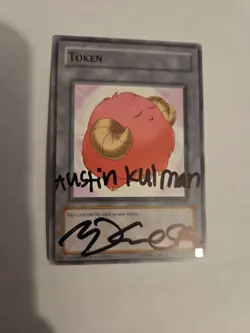 Vintage 1996 Kazuki Takahashi Konami Yu-Gi-Oh! Trading Card Signed - Image 1