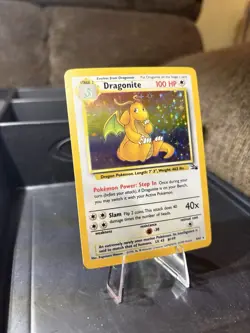 Pokemon TCG Dragonite Fossil Holo Card 4/62 1st Edition Holo Rare LP +🔥 - Image 1