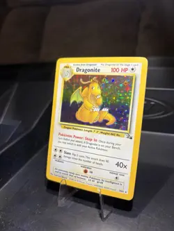 Pokemon TCG Dragonite Fossil Holo Card 4/62 1st Edition Holo Rare LP +🔥 - Image 2