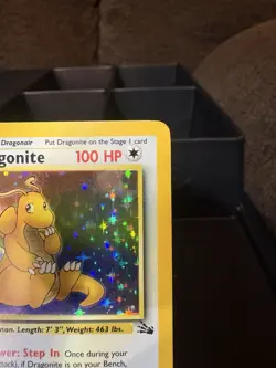 Pokemon TCG Dragonite Fossil Holo Card 4/62 1st Edition Holo Rare LP +🔥 - Image 3