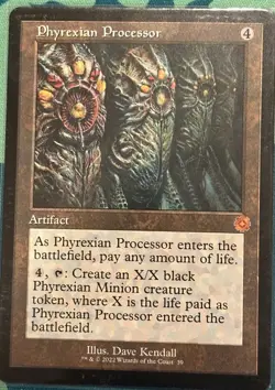 MTG The Brothers' War Phyrexian Processor Retro Frame Artifact Regular NM - Image 1