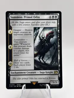 Summon: Primal Odin 0121 Final Fantasy FIN MTG NM - Image 1