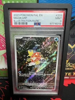 Pokemon Magikarp 203/193 Sv02: Paldea Evolved Illustration Rare Holo PSA 9 - Image 1