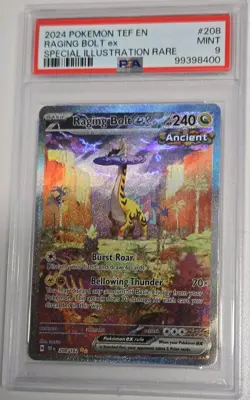 Pokemon Raging Bolt ex 208/162 TEF EN Rare PSA 9 - Image 1