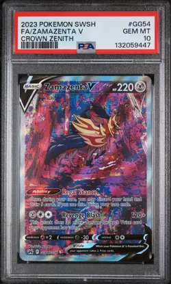 Zamazenta V GG54/GG70 Sword Shield Crown Zenith Pokemon PSA 10 - Image 1